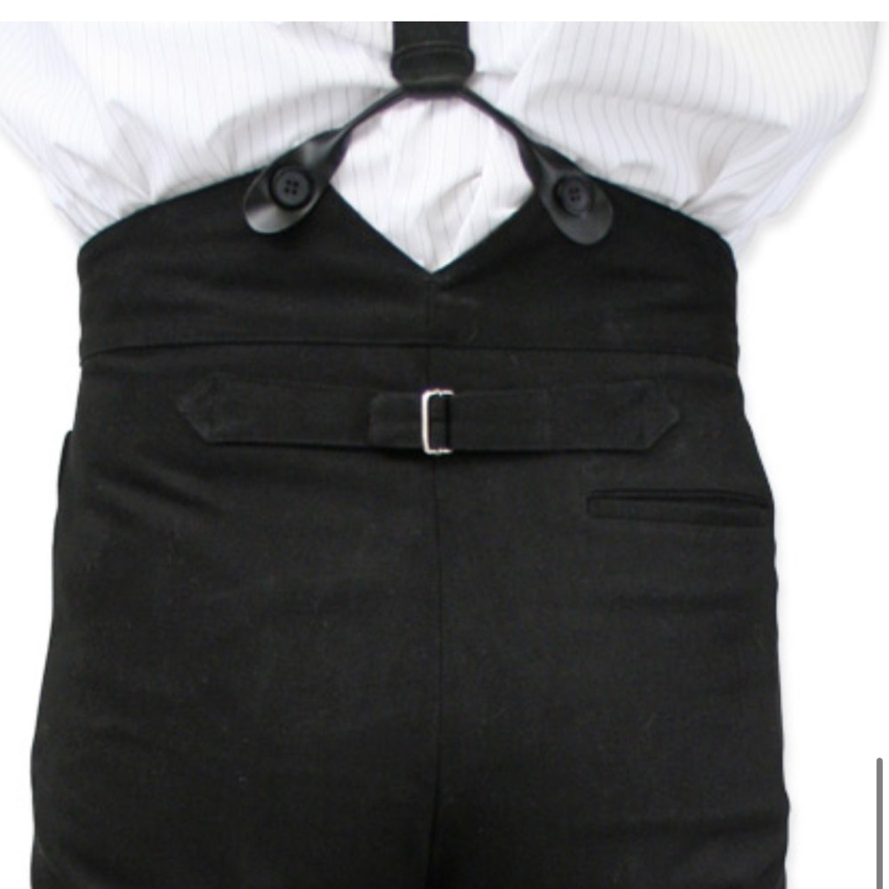 Historical Emporium: 19th century Livingston Black Brushed Cotton Pants